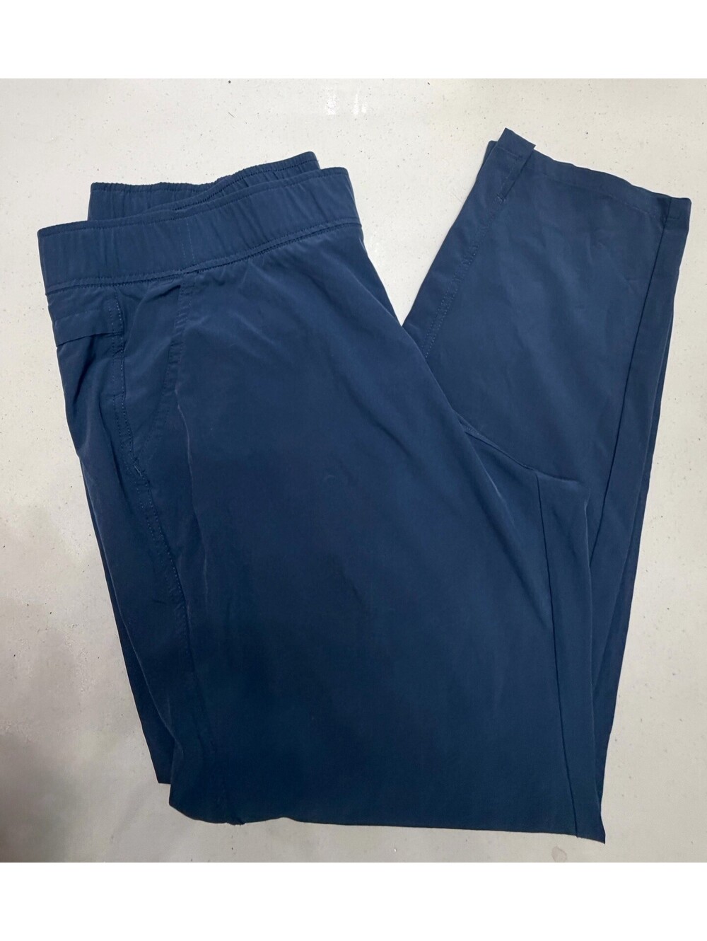 Eddie Bauer Departure Ankle Pants Blue With Back Zippered Pocket Women’s Size L